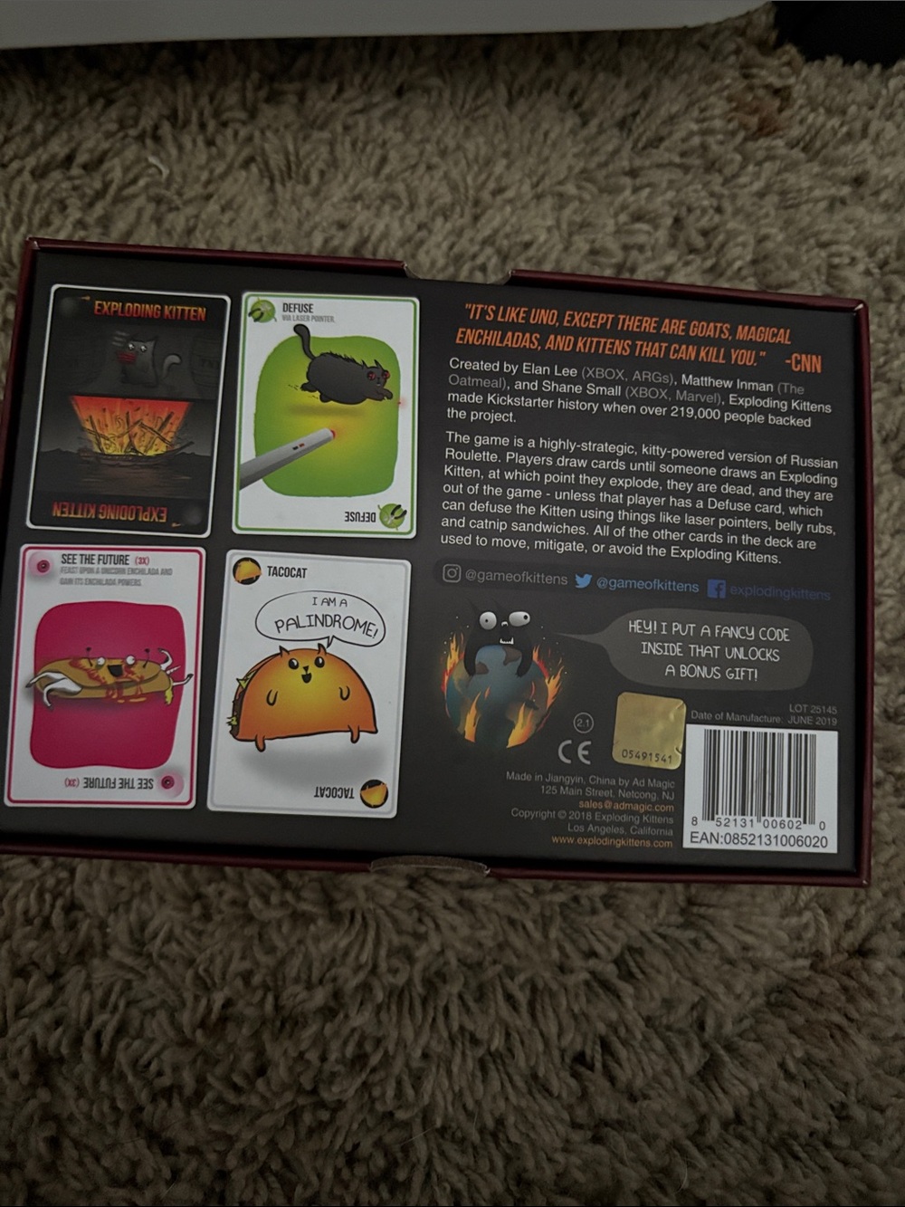 Exploding kittens Original Edition Card Game - Red Box - Picture 5 of 5